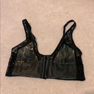 Free People holographic top/ bralette